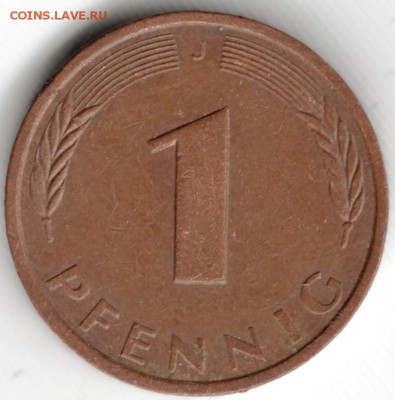 1 пфенниг 1987J ФРГ до 10.04.15 г. в 22.00 - Scan-150329-0022
