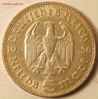 5 Рейхсмарок 1936 J до 09.04.2015 в 22:00 - 5Марок1936_2.JPG