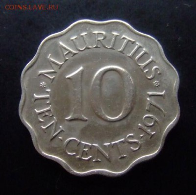 4 - Брит. Маврикий 10 центов (1971) №1 Р