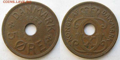 Дания 5 эре 1928: до 11.04.15 в 22.00 - 388 8 Дания 5 эре 1928   114