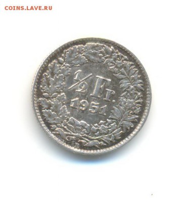 2 франка 1951. XF . до 7.04 22:00 - 15