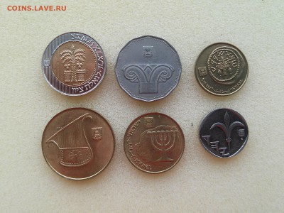 Израиль - набор из 6 монет до 10.04.2015 г. - Израиль 2