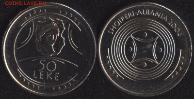 Албания 50 лек 2004 "Женщина" до 22:00мск 10.04.15 - Албания 50 лек 2004 -200