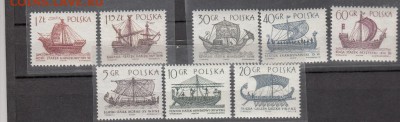 марки Польша парусники 1963г - 72