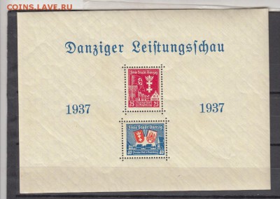 марки Данциг блок 1937г - 78