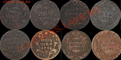 полушка перечекан 1731 или 1734 ? - pollll