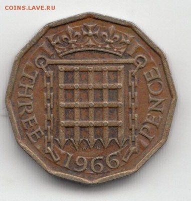 Англия 3 пенса 1966 до 11.04.2015 - 17.2