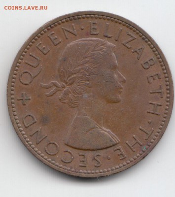 Новая Зеландия 1 пенни 1960 до 11.04.2015 - 24.1