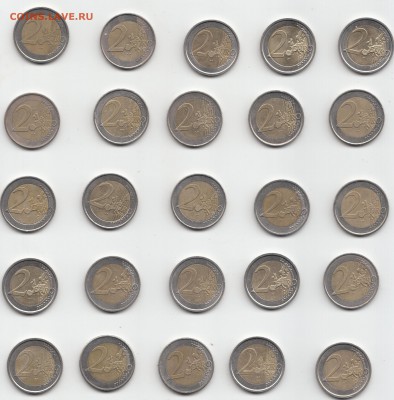 25 юбилейных 2 евро из оборота до 11.04.2015 - 29.2