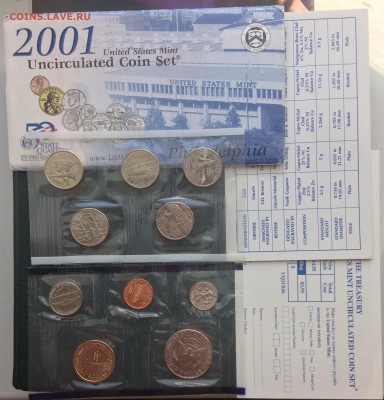 США UNC годовой набор 2001 P - IMG_4426