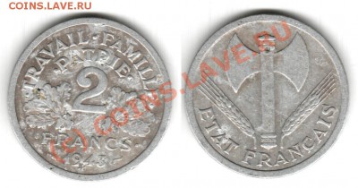 2 франка 1943 год Франция - 2_франка_1943.JPG