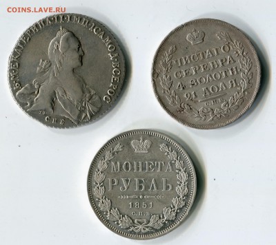 Рубли 1766, 1814, 1851 - permis753