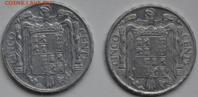 Испания 5 сантимов 1953 - оценка - Spainq.JPG
