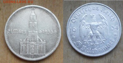 5 марок. Кирха подписная 1934F Фикс 13.04.15 22.10 - 27