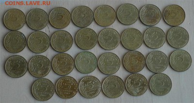 5 сантимов Франция погодовка 1966-1997 - fra4