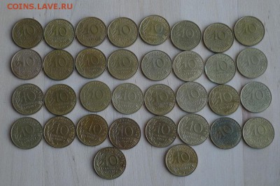 10 сантимов Франция погодовка 1962-1998 - fra6