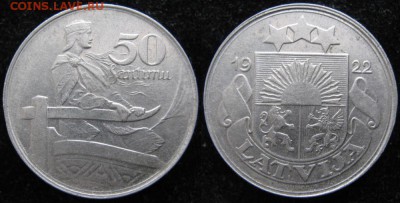 Латвия 50 сантим 1922: до 13.04.15 в 22.00 - 10 10 Латвия 50 сантим 1922   436