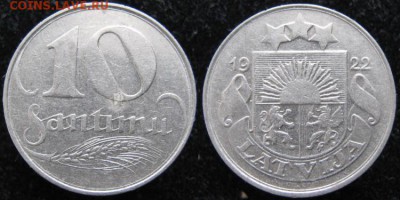 Латвия 10 сантим 1922: до 13.04.15 в 22.00 - 10 8 Латвия 10 сантим 1922   438