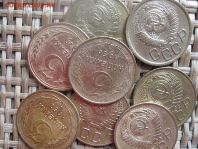 3 копейки, 8 шт. 1929г.-1957г. Без повторов. До 14.04.2015г. - 13 и 14 025.JPG