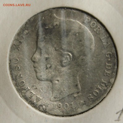 С 1 руб.СТАРАЯ ИСПАНИЯ 1 песета 1901г. АЛЬФОНСО-XIII до 14.4 - IMG_4802.JPG