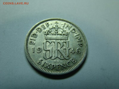 Монета Великобритания 6 пенсов 1946 22.10 мск 12.04.2015 - DSC08617.JPG