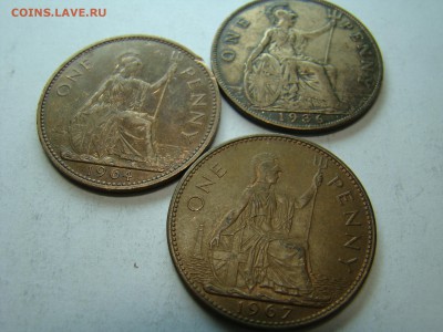 Монеты Великобритания 1пенни 1910-67 - DSC08655.JPG