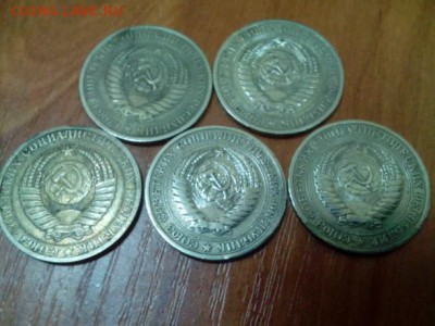 Рубли 1964 и 1989 годов. 5 штук одним лотом. - рубли 1