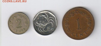 СТАРАЯ МАЛЬТА - 3 монеты 1972-2001г до 16.04.2015г 21-00 - МАЛЬТА - 3 шт