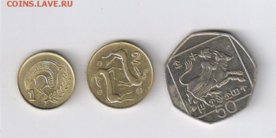 КИПР - 3 монеты до 16.04.2015г 21-00 - КИПР - 3 шт