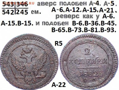 Поштемпельные разновидности двухкопеечников 1802 года ЕМ. - 22