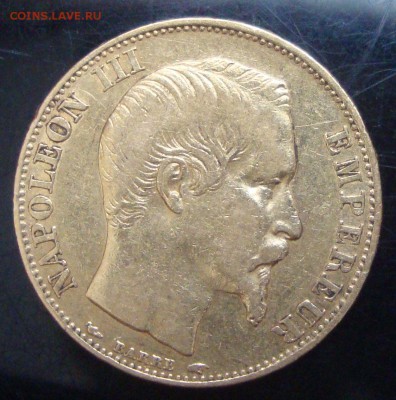 20 франков, 1854 и 1856 года, золото 900 пробы - FR4