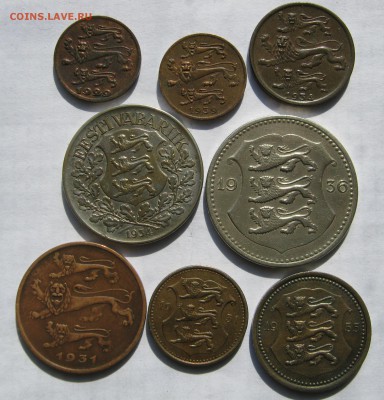 ЭСТОНИЯ 8 монет 1929-1936. - 026.JPG