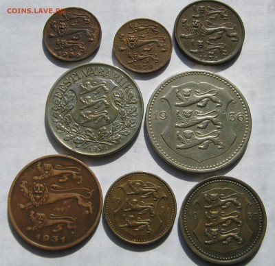 ЭСТОНИЯ 1 крона,1,2,5,10,20,50 сенти 1929-1936+1 сент 1939. - 027 - копия.JPG