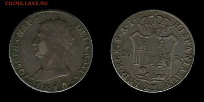 20 реалов 1810, Испания - 20КУ