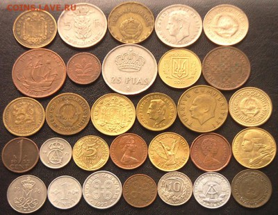 59 разных зарубежных монет (см. описание). До 14.04_22.38мск - 9691