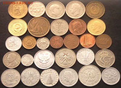 59 разных зарубежных монет (см. описание). До 14.04_22.38мск - 9693