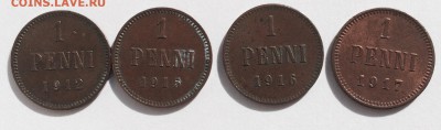 1 пенни 1912,1915-17 гг.(4 штуки) До 19.04.2015 г.,в 22-00 п - p1