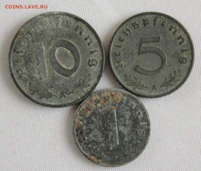 С 1 руб. ГЕРМАНИЯ 1, 5 и 10 пфеннигов 1941-43г. до 21.04.15г - IMG_4756.JPG