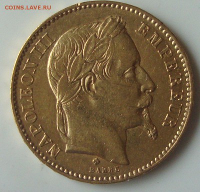 20 франков,  1866 г., золото до 17.04.15 21-00 Москвы - TR6