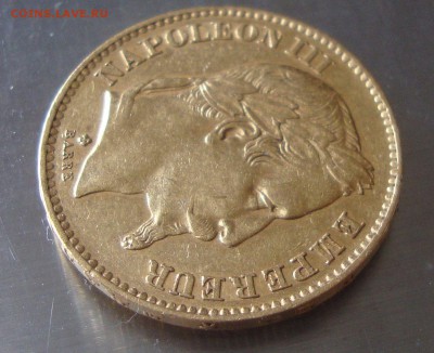 20 франков,  1867 г., золото до 17.04.15 21-30 Москвы - ER6