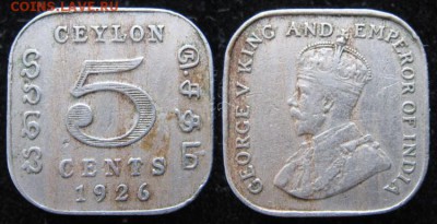 Брит. Цейлон 5 центов 1926: до 22.04.15 в 22.00 - 394 6 Брит Цейлон 5 центов 1926   410