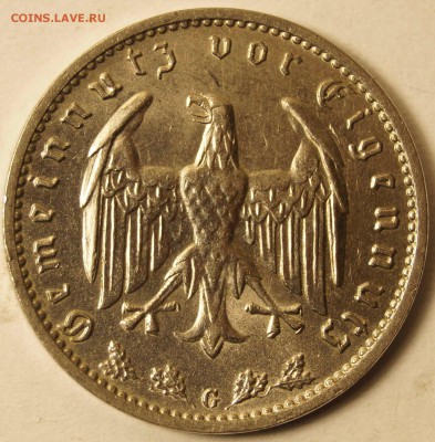 Германия. 1 Рейхсмарка 1933 G Отличная до 21.04.2015 в 22:00 - 1М1933_2.JPG