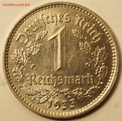 Германия. 1 Рейхсмарка 1933 G Отличная до 21.04.2015 в 22:00 - 1М1933_1.JPG