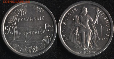 Французские колонии по ФИКСированной цене - Полинезия 50 сантим 1965