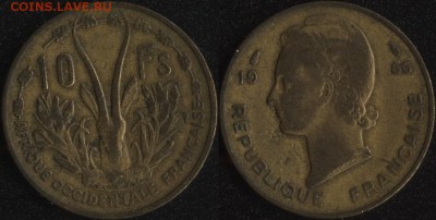 Французские колонии по ФИКСированной цене - Западная Африка 10 франков 1956