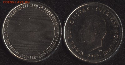 Швеция 1 кр. 2009 "Отделение от Финляндии" 22:00мск 22.04.15 - Швеция 1 крона 2009