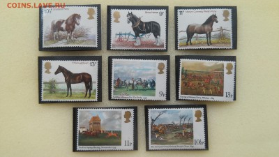 Марки Британии - Лошади, чистые до 23.04.2015 г. - Британия - лошади