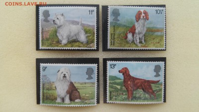 Марки Британии - Собаки, чистые до 23.04.2015 г. - Британия - собаки