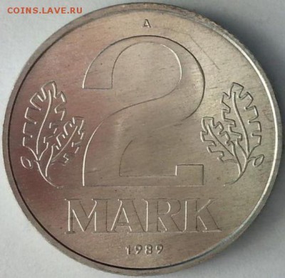Две по 2 марки ГДР (алюминий). Оценка. - 1989