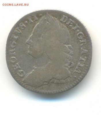 Ag. Британия 6 пенсов 1758. Георг II. до 22.04 22:00 - 10